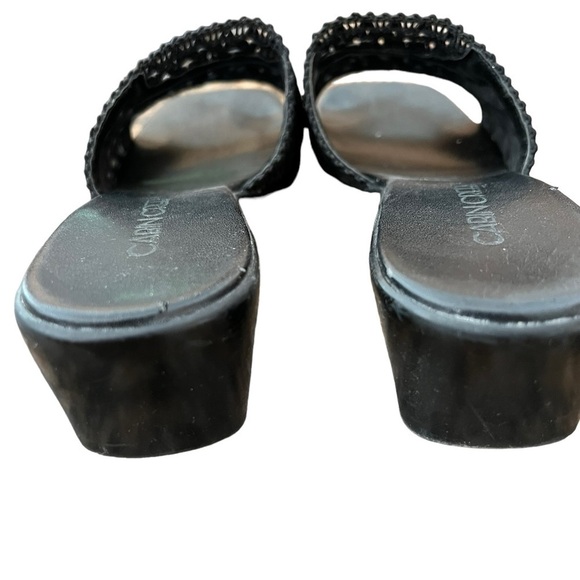 Cabin Creek Women’s Crocheted Black Slip-On Wedges in Size 6 - Picture 3 of 4